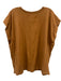 Pistola Size S Brown Cotton Cap Sleeve Crew Neck T Shirt Top Brown / S