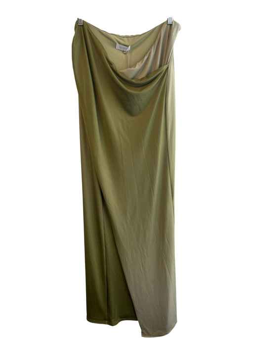 Meshki Size L Green No Fabric Tag Ruched Slit Ombre Maxi skirt Skirt Green / L