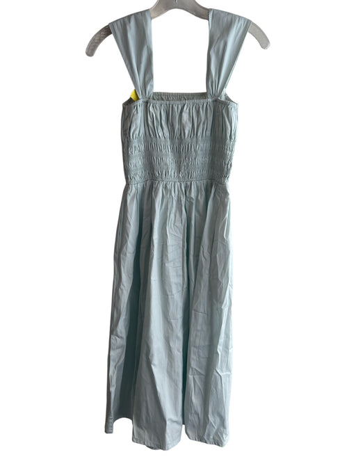 Chelsea 28 Size S Pale Mint Cotton Square Neck Shirred Bodice Sleeveless Dress Pale Mint / S