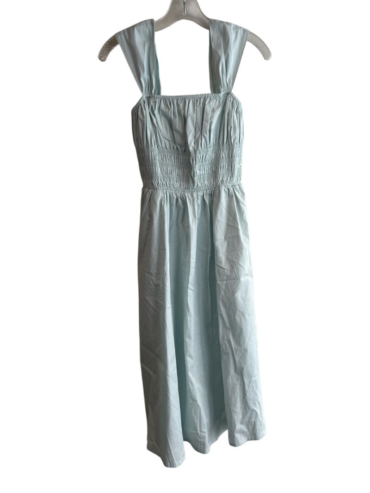 Chelsea 28 Size S Pale Mint Cotton Square Neck Shirred Bodice Sleeveless Dress Pale Mint / S