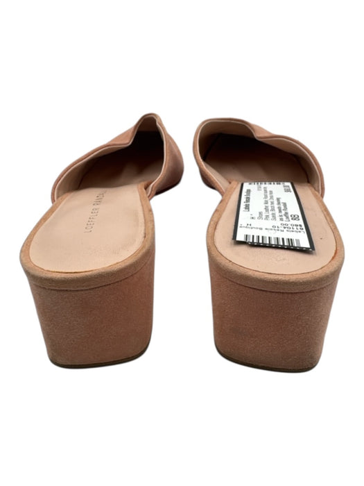 Loeffler Randall Shoe Size 8B Pink Leather Mule Round square toe Suede Shoes Pink / 8B