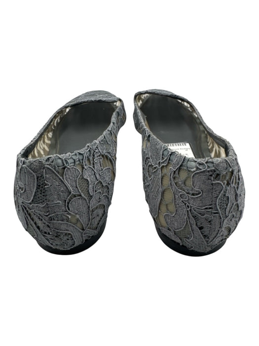 Dolce & Gabbana Shoe Size 37 Grey Blue Textile Lace Slip On Flats Shoes Grey Blue / 37