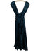 Diane Von Furstenberg Size 8 Dark Teal Rayon Blend Jacquard Cross Front Dress Dark Teal / 8