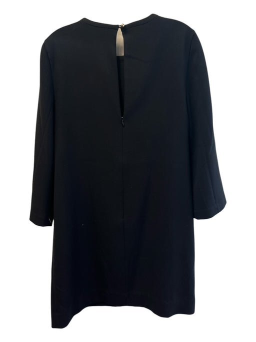Kate Spade Size 8 Black Polyester Blend Wide Round Neck Short Sleeve Dress Black / 8