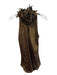 Ralph Lauren Size 8 Bronze Silk Blend Abstract Collar Sleeveless Button Down Top Bronze / 8