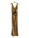 Vera Wang Lavender Size 6/40 Mustard Polyester Silk Lining Side Zip Gown Mustard / 6/40