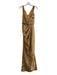 Vera Wang Lavender Size 6/40 Mustard Polyester Silk Lining Side Zip Gown Mustard / 6/40