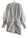 Acler Size 8 White Polyester & Cotton Round Neck Long Balloon Sleeve Dress White / 8