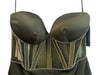 Retrofete Size Medium Olive Green Polyester Strapless Mini Dress Olive Green / Medium