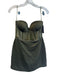 Retrofete Size Medium Olive Green Polyester Strapless Mini Dress Olive Green / Medium
