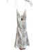 For Love & Lemons Size Medium Cream Polyester Spaghetti Strap Floral Mini Dress Cream / Medium