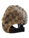 Gucci Brown Polyamid Adjustable Logo Snap Back Baseball Cap Hat Brown / Small