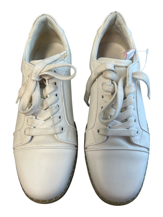Christian Louboutin Shoe Size 39.5 White Leather Sneaker Logo neon detail Shoes White / 39.5