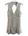 Not So Serious Size M White Cotton & Polyester Sleeveless V Neck Open Back Dress White / M