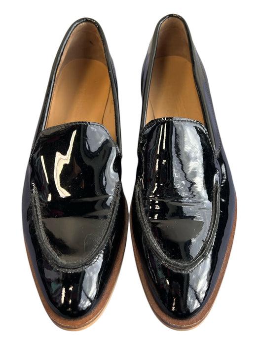 Everlane Shoe Size 7.5 Black Leather Loafer Pointed Toe brown sole Slip On Shoes Black / 7.5