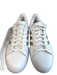 Adidas Shoe Size 9 White Leather Lace Up Sneaker Silver Stripes Sneakers White / 9