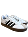 Adidas Shoe Size 9 White Leather Lace Up 3 Stripes Black Gray Toe Sneakers White / 9