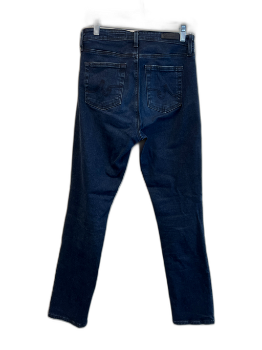 AG Size 27 Dark Blue Cotton & Elastane High Rise 5 Pocket Slim Straight Jeans Dark Blue / 27