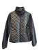 Lamarque Size Small Black Polyurethane Quilted Sherpa Zip Up Jacket Black / Small