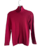 Orvis Size Small Cranberry Cotton Blend Turtle Neck Long Sleeve Ribbed Sweater Cranberry / Small