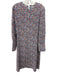 Tory Burch Size 12 White, Red & Blue Silk Zip Back Floral Print Above Knee Dress White, Red & Blue / 12