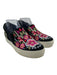 Johnny Was Shoe Size 9 Black & Multi embroidered Floral Platform Slip On Shoes Black & Multi / 9