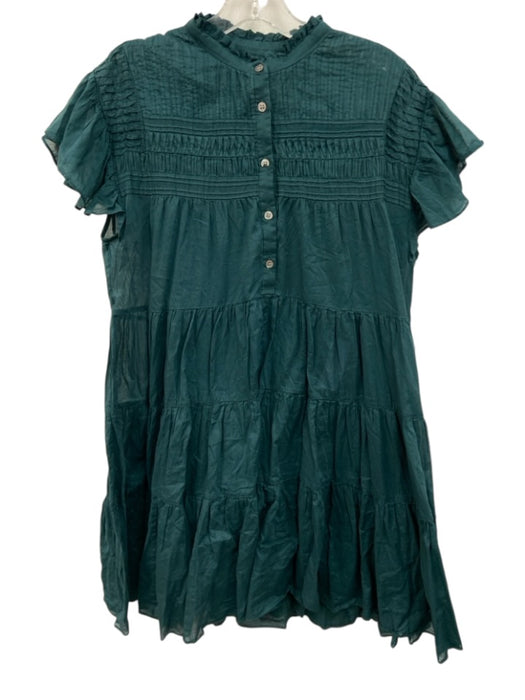 Isabel Marant Etoile Size 36 / Small Green Cotton Pintuck Details Dress Green / 36 / Small