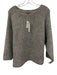 Lilla P Size L Gray, Red, Yellow Acrylic & Wool 3/4 Sleeve Sweater Gray, Red, Yellow / L