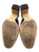 Stuart Weitzman Shoe Size 9.5 Black Leather Suede Block Heel Almond Toe Pumps Black / 9.5