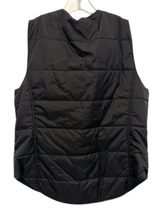 Eileen Fisher Size M Dark Gray Nylon Sleeveless Quilted Polyester Fill Vest Dark Gray / M
