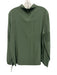 Tibi Size Est M Green Silk Long Sleeve Shirred Mock Neck Top Green / Est M