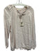 Johnny Was Calme Size Medium Pale Pink Viscose Long Sleeve Shimmer Tassel Top Pale Pink / Medium