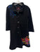 JW Los Angeles Size Medium Black & Multi Cotton 3/4 Sleeve Button Front Jacket Black & Multi / Medium