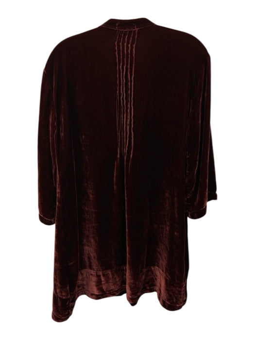 CP Shades Size Small Maroon Red Rayon Blend Long Sleeve Velvet Pintuck Dress Maroon Red / Small