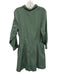 Free People Size Medium Dusty Green Cotton Long Sleeve Ruffles Western Dress Dusty Green / Medium