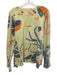 Nic + Zoe Size Large Orange, Green, Blue Cotton Blend Long Sleeve Sweater Orange, Green, Blue / Large