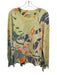 Nic + Zoe Size Large Orange, Green, Blue Cotton Blend Long Sleeve Sweater Orange, Green, Blue / Large