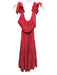 Misa Size XS Salmon Polyester Off Shoulder Bow Shoulders Midi Top Salmon / XS