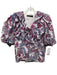Magali Pascal Size XS White, Blue & Red Cotton Blend ruffles lace up Top White, Blue & Red / XS
