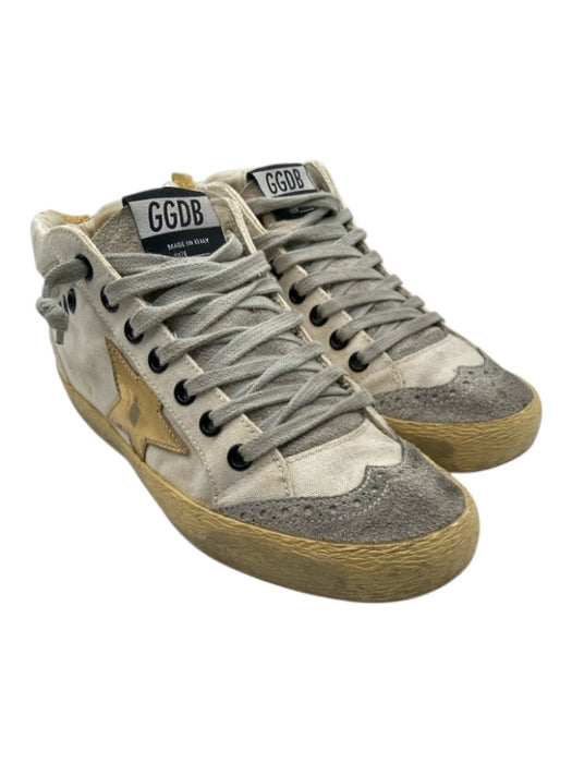 Golden Goose Shoe Size 36 White & Grey Canvas Suede Toe lace up Shoes White & Grey / 36
