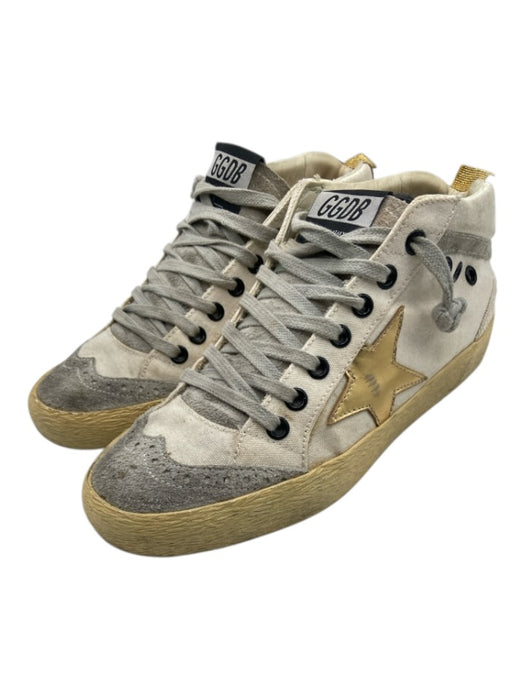 Golden Goose Shoe Size 36 White & Grey Canvas Suede Toe lace up Shoes White & Grey / 36