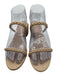 Saks Fifth Ave Shoe Size 36 Tan Leather open toe Block Heel Braided Band Sandals Tan / 36