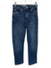 Frame Size 23 Blue Cotton Blend Zip & Button Whiskering Faded mid rise Jeans Blue / 23