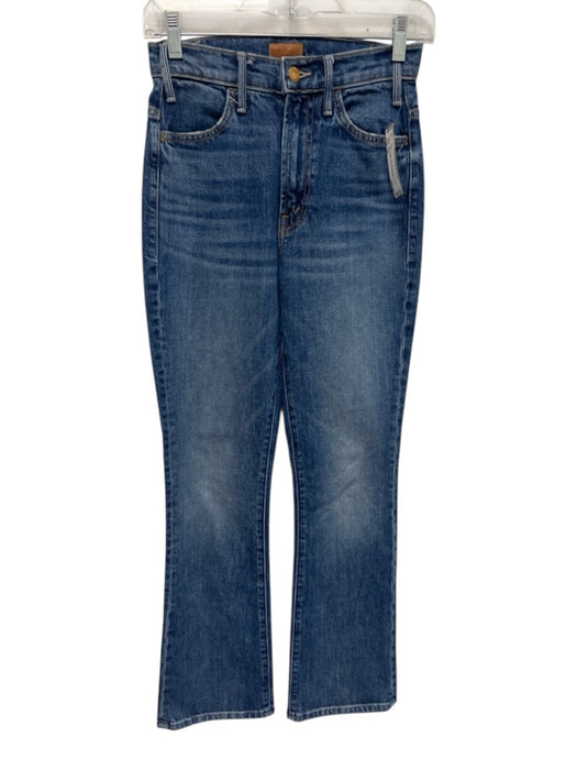 Mother Size 24 Blue Cotton Zip & Button Whiskering Faded High Rise Jeans Blue / 24