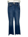L'agence Size 24 Blue Cotton Blend Zip & Button Whiskering Flare Jeans Blue / 24