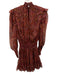Misa Size XS Red Multi Polyester Mini Paisley Keyhole Back Dress Red Multi / XS