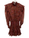 Misa Size XS Red Multi Polyester Mini Paisley Keyhole Back Dress Red Multi / XS