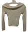 Jonathan Simkhai Size XS Cream Nylon Cross Front Fuzzy Long Sleeve Sweater Cream / XS