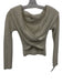 Jonathan Simkhai Size XS Cream Nylon Cross Front Fuzzy Long Sleeve Sweater Cream / XS