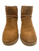 Ugg Shoe Size 6 Brown Leather & Synthetic Fleece Lined Slip On Boots Brown / 6